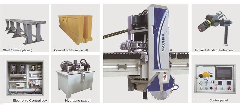 components of stone tile cutting machine